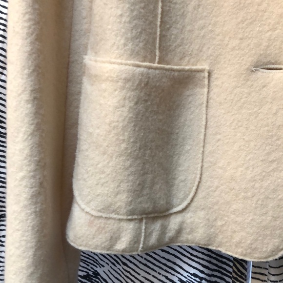 Geiger of Austria Cream Women’s Boiled Wool Blazer Sz. S - Picture 3 of 15